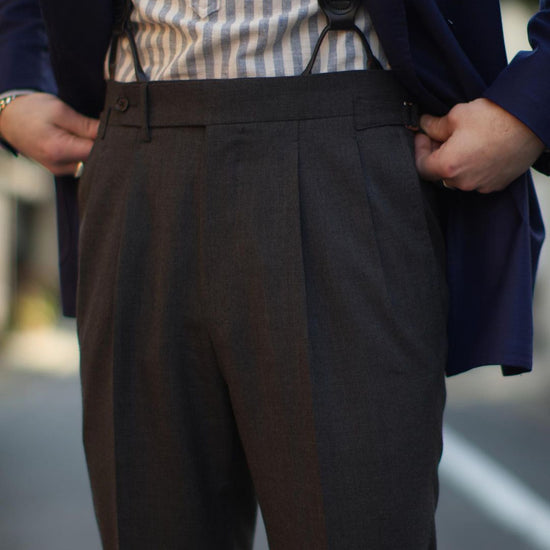 Rosewood Silver Silk Suspenders - KK & Jay Supply Co.