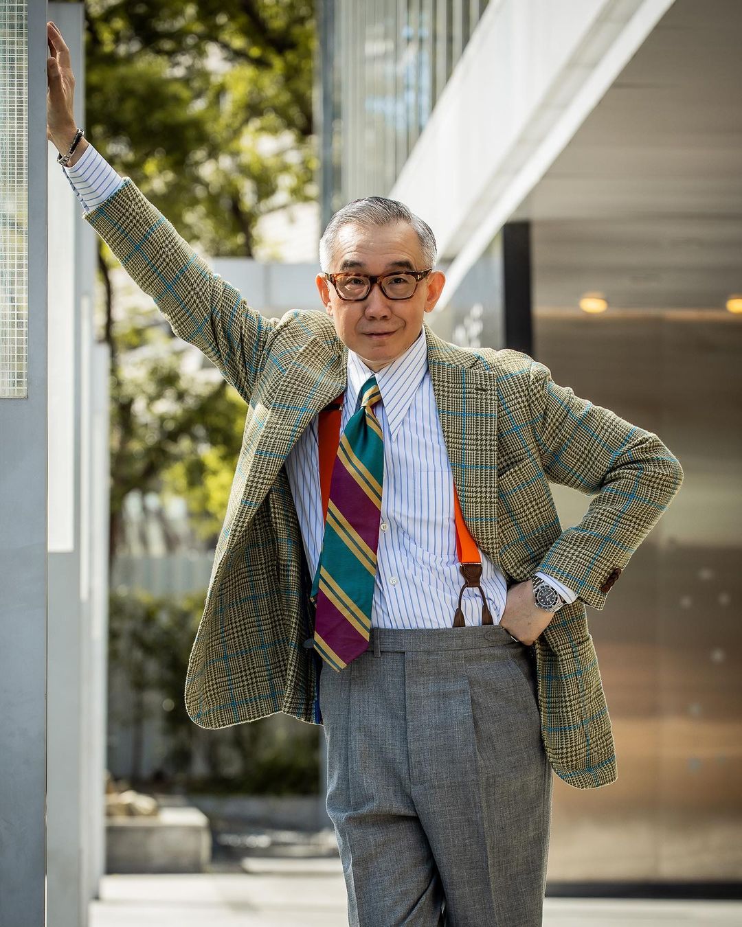 KK & Jay Supply Co. | Orange Grosgrain Suspenders