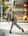 Orange Grosgrain Suspenders - KK & Jay Supply Co.