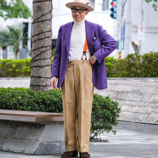 Orange Grosgrain Suspenders - KK & Jay Supply Co.