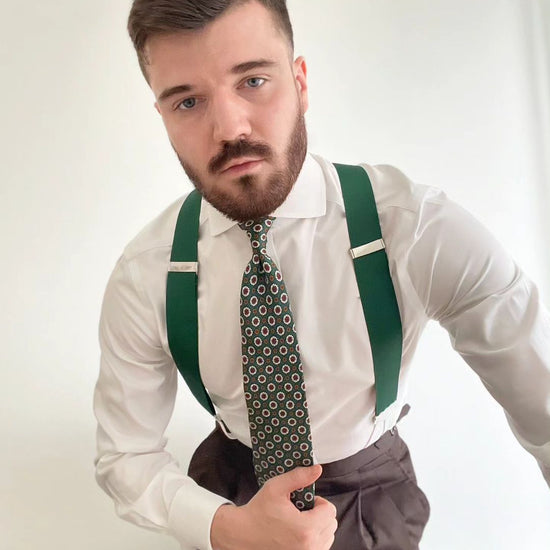Forest Grosgrain Suspenders - KK & Jay Supply Co.