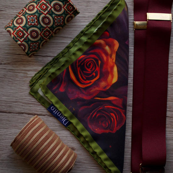 Burgundy Grosgrain Suspenders - KK & Jay Supply Co.