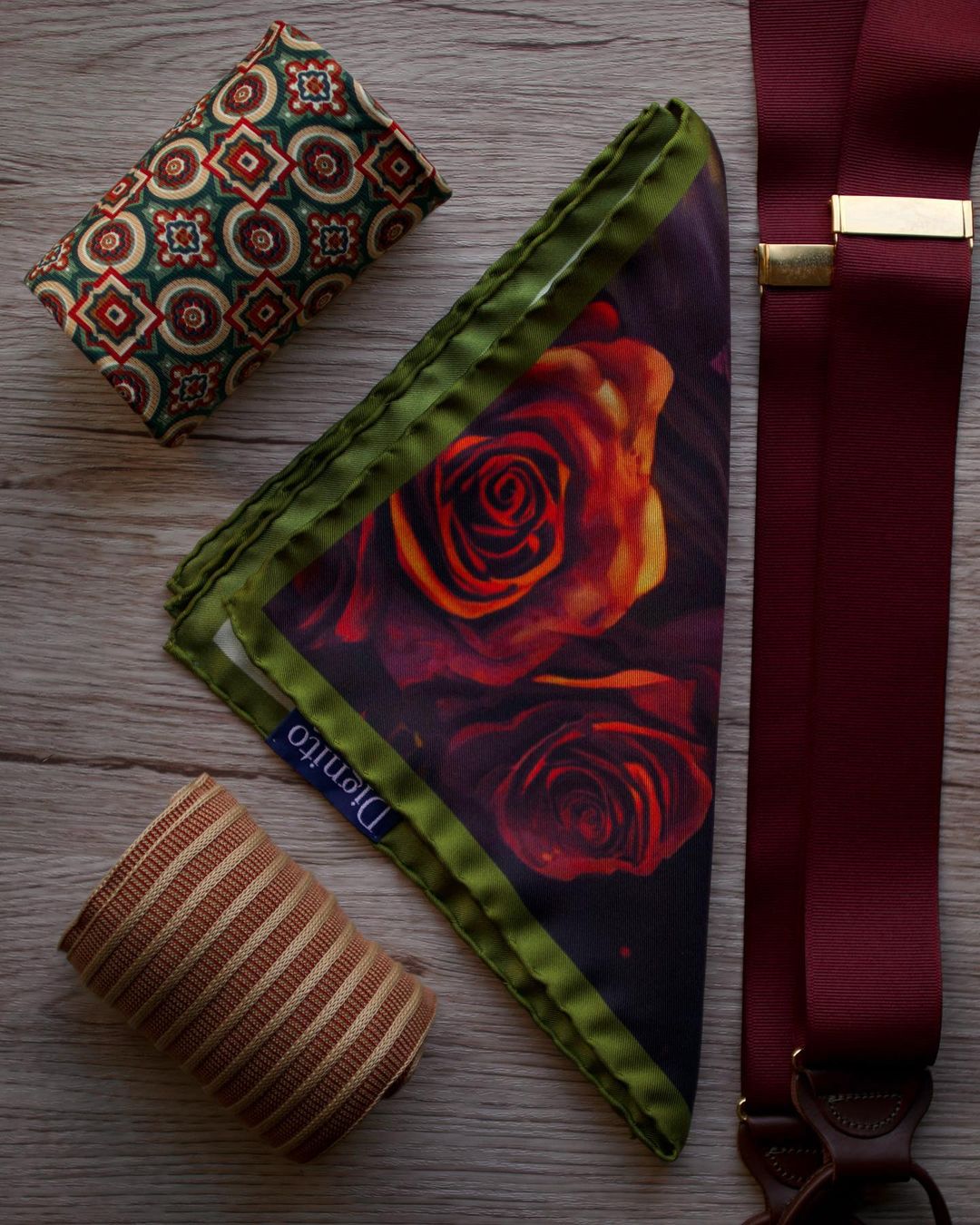 Burgundy Grosgrain Suspenders - KK & Jay Supply Co.