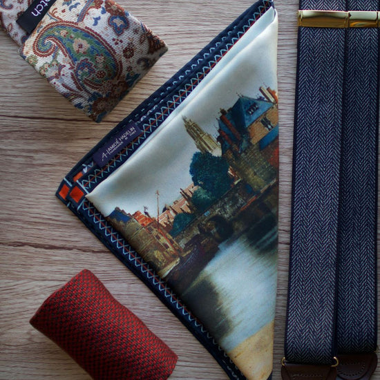 Herringbone Navy Suspenders - KK & Jay Supply Co.