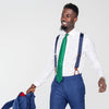 Navy Silk Suspenders - KK & Jay Supply Co.