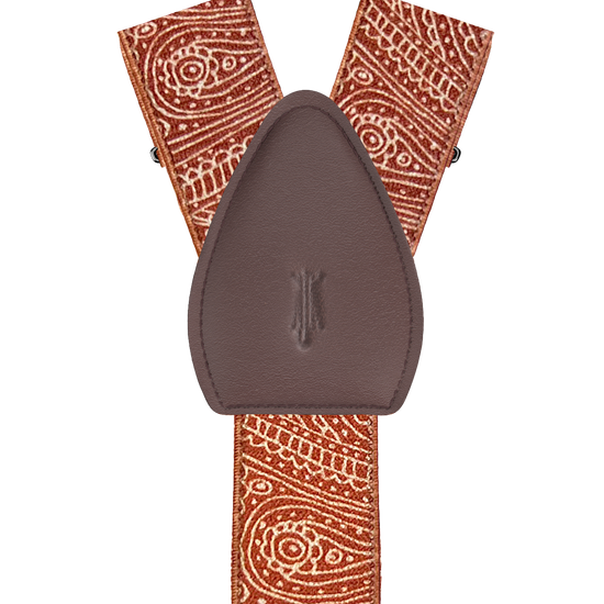 Sofia Paisley Red Shirttail Garters - KK & Jay Supply Co.