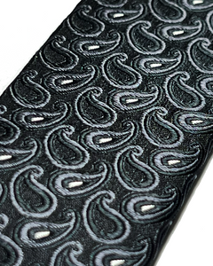 Alcot Black Paisley Silk Suspenders - KK & Jay Supply Co.