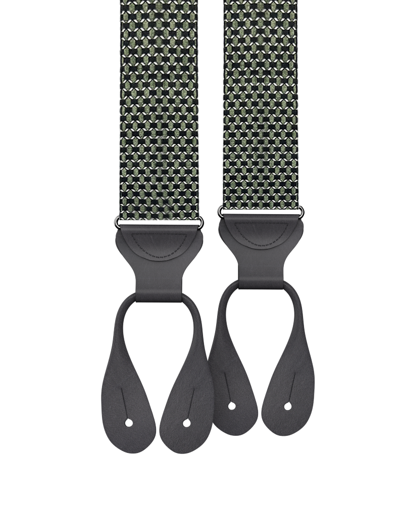 Allerton Green Silk Suspenders - KK & Jay Supply Co.