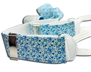 Azalia Floral Suspenders - Light Blue - KK & Jay Supply Co.