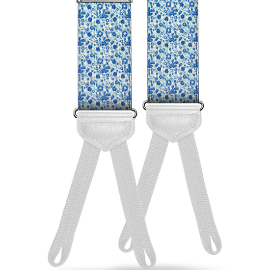 Azalia Floral Suspenders - Light Blue - KK & Jay Supply Co.