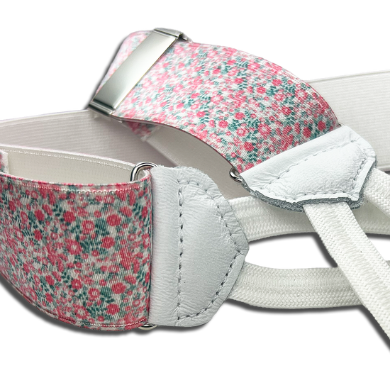Azalia Floral Suspenders - Pink - KK & Jay Supply Co.