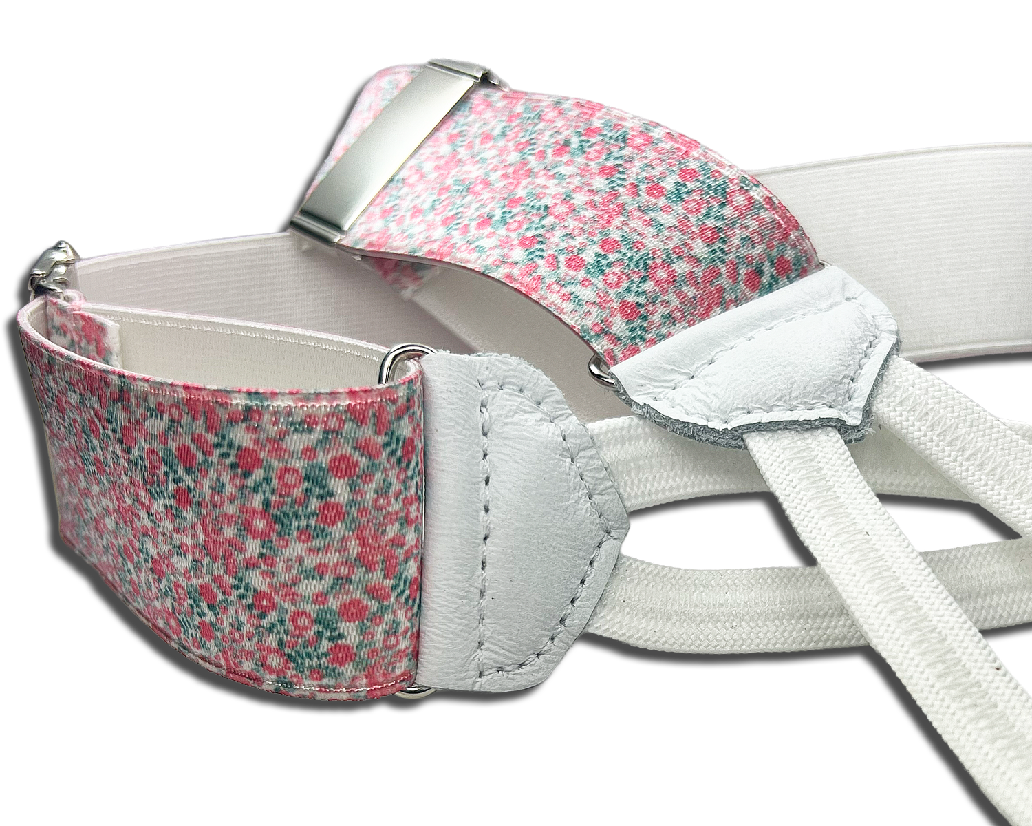 Azalia Floral Suspenders - Pink - KK & Jay Supply Co.