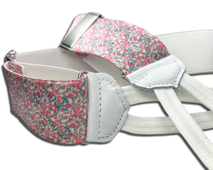 Azalia Floral Suspenders - Pink - KK & Jay Supply Co.