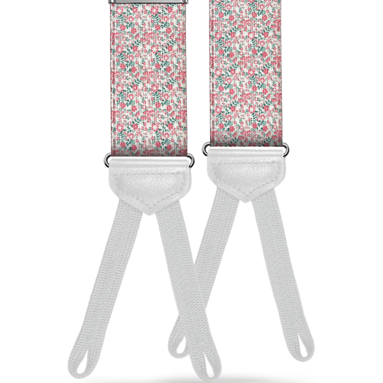 Azalia Floral Suspenders - Pink - KK & Jay Supply Co.
