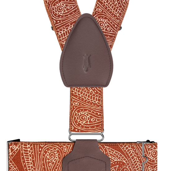 Sofia Paisley Red Sockless Shirttail Garters - KK & Jay Supply Co.