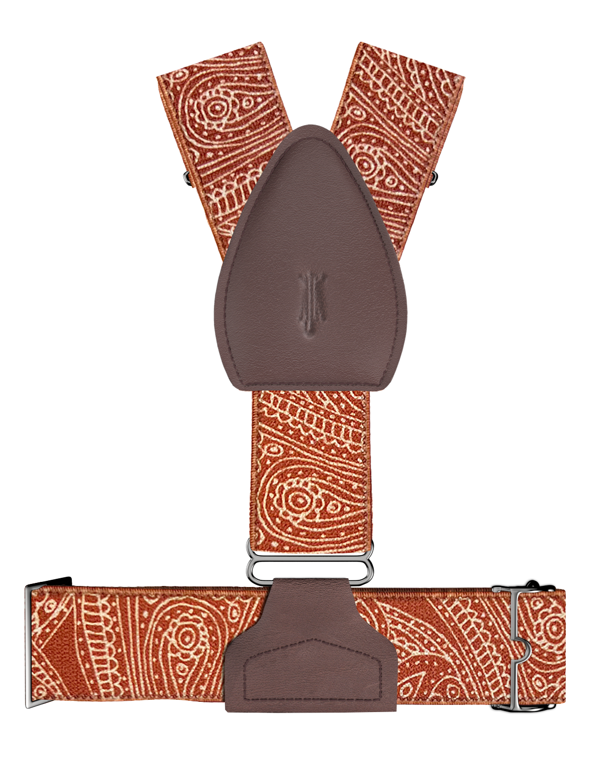 Sofia Paisley Red Sockless Shirttail Garters - KK & Jay Supply Co.