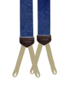 Ellison Paisley Silk Braided End Suspenders - Navy - KK & Jay Supply Co.