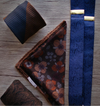 Ellison Paisley Silk Braided End Suspenders - Navy - KK & Jay Supply Co.