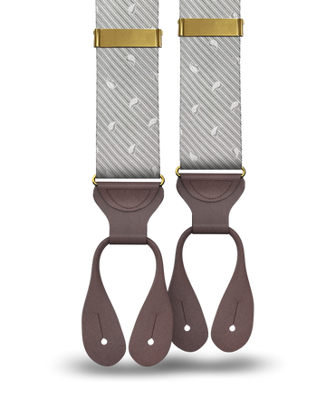 Florence Silk Suspenders - Grey - KK & Jay Supply Co.