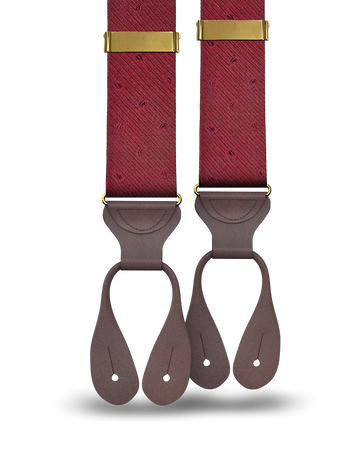 Florence Silk Suspenders - Maroon - KK & Jay Supply Co.