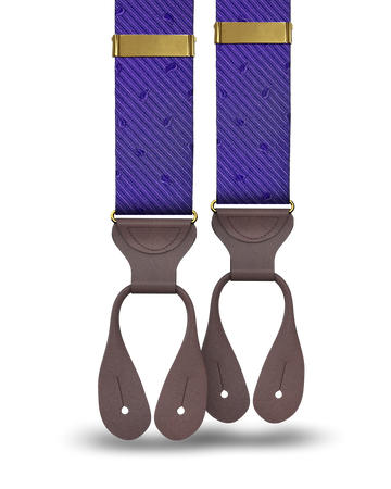 Florence Silk Suspenders - Purple - KK & Jay Supply Co.