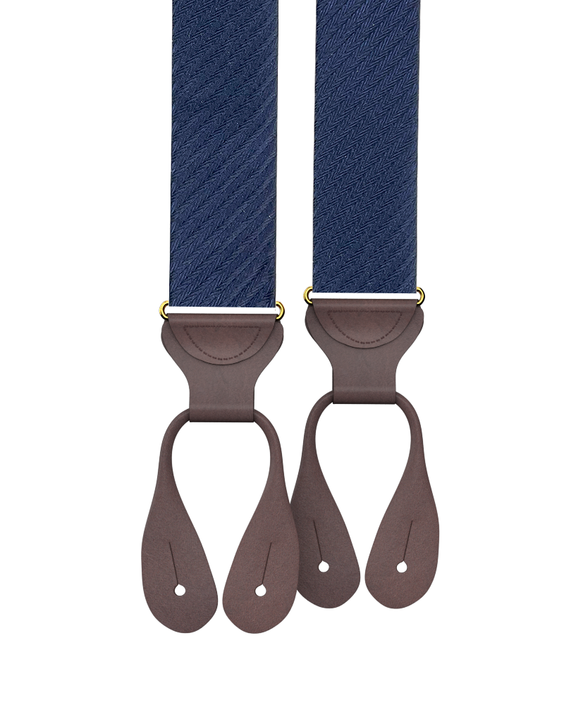 Harriman Silk Suspenders - Navy - KK & Jay Supply Co.