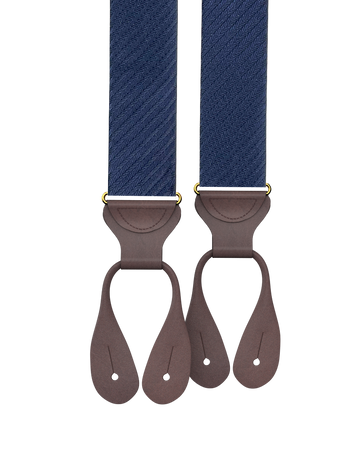 Harriman Silk Suspenders - Navy - KK & Jay Supply Co.