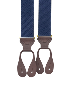 Harriman Silk Suspenders - Navy - KK & Jay Supply Co.