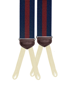 Jibril Stripe Suspenders - Navy/Red - KK & Jay Supply Co.