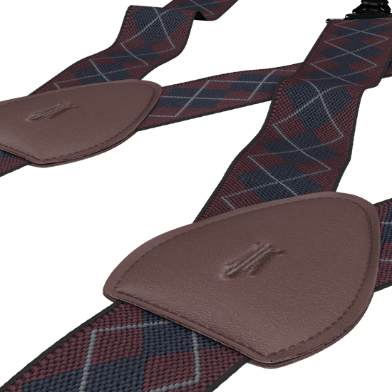 Ashford Navy/Maroon Shirttail Garters - KK & Jay Supply Co.