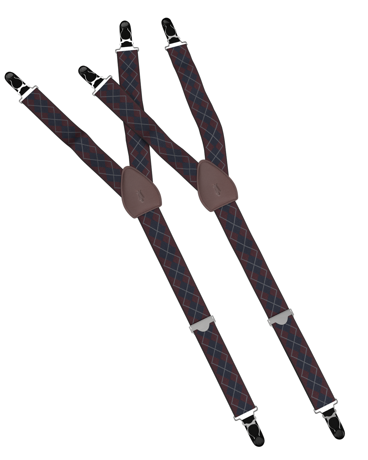 Ashford Navy/Maroon Shirttail Garters - KK & Jay Supply Co.