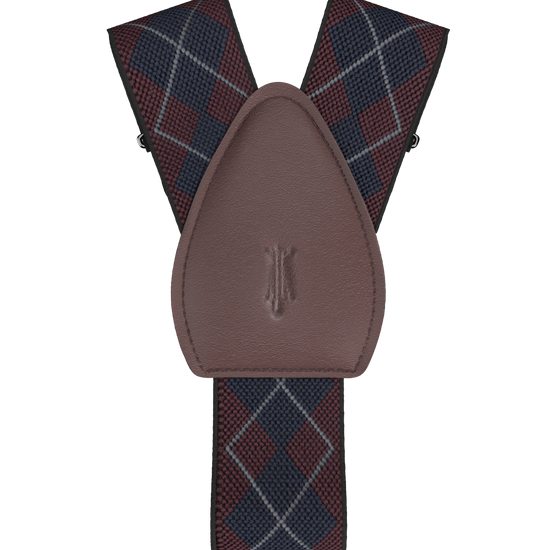 Ashford Navy/Maroon Shirttail Garters - KK & Jay Supply Co.