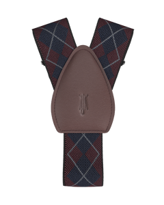 Ashford Navy/Maroon Shirttail Garters