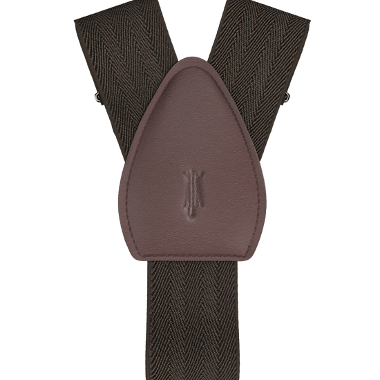 Herringbone Brown Shirttail Garters - KK & Jay Supply Co.