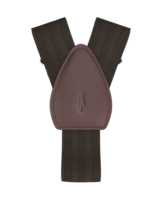 Herringbone Brown Shirttail Garters - KK & Jay Supply Co.