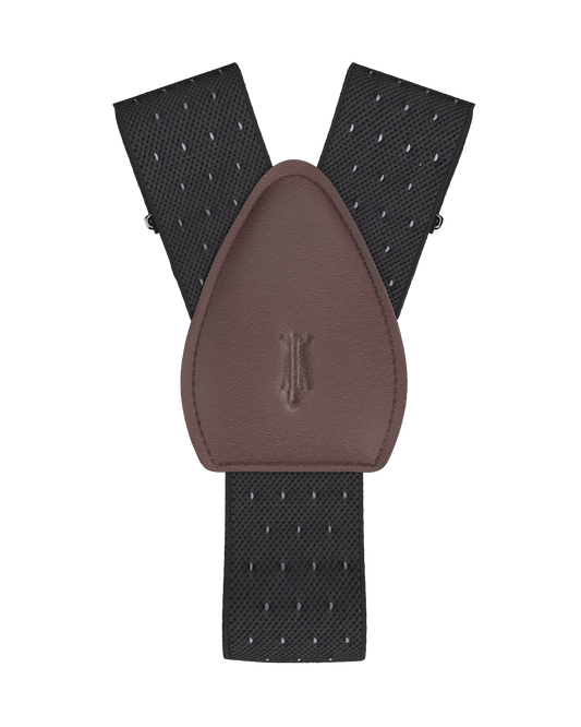 Jackson Dot Black White Shirttail Garters - KK & Jay Supply Co.