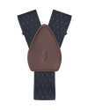 Jackson Dot Navy/Yellow Shirttail Garters - KK & Jay Supply Co.