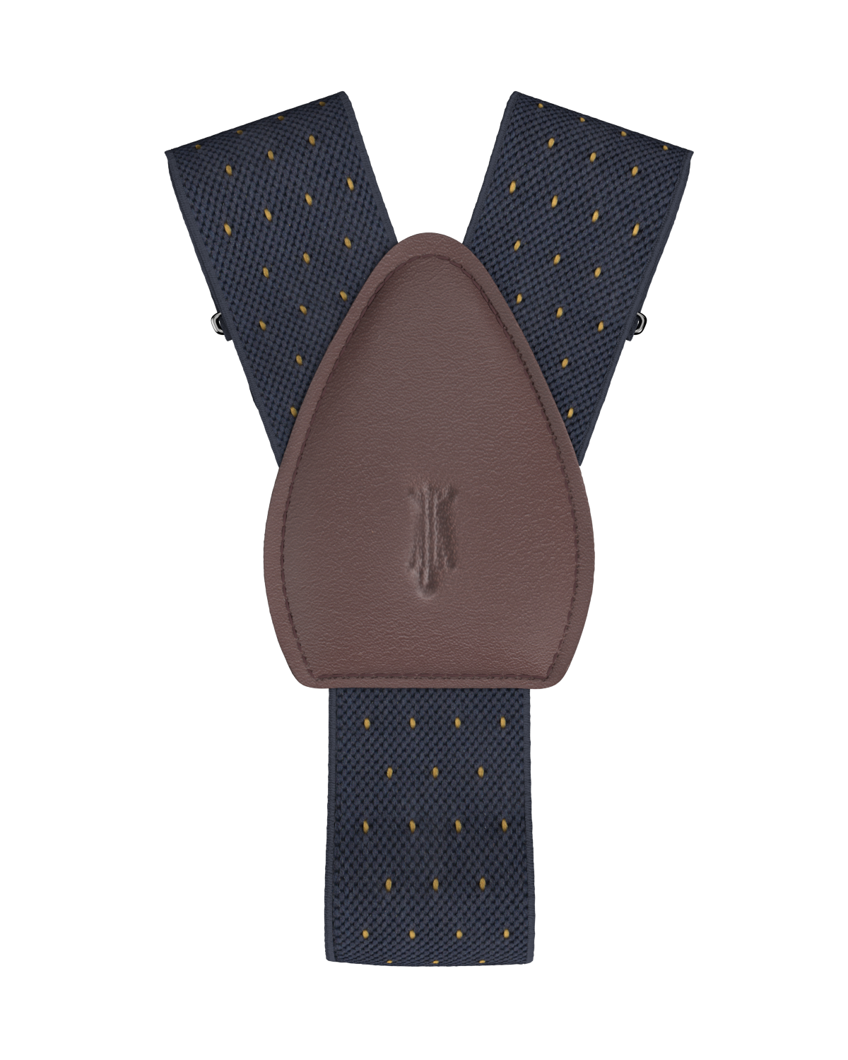 Jackson Dot Navy/Yellow Shirttail Garters - KK & Jay Supply Co.