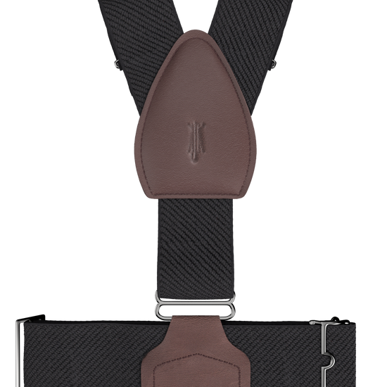 Solid Black Sockless Shirttail Garters - KK & Jay Supply Co.