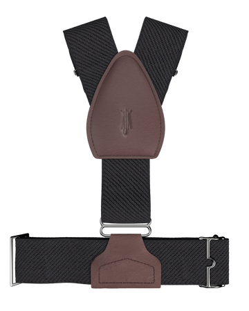 Solid Black Sockless Shirttail Garters - KK & Jay Supply Co.