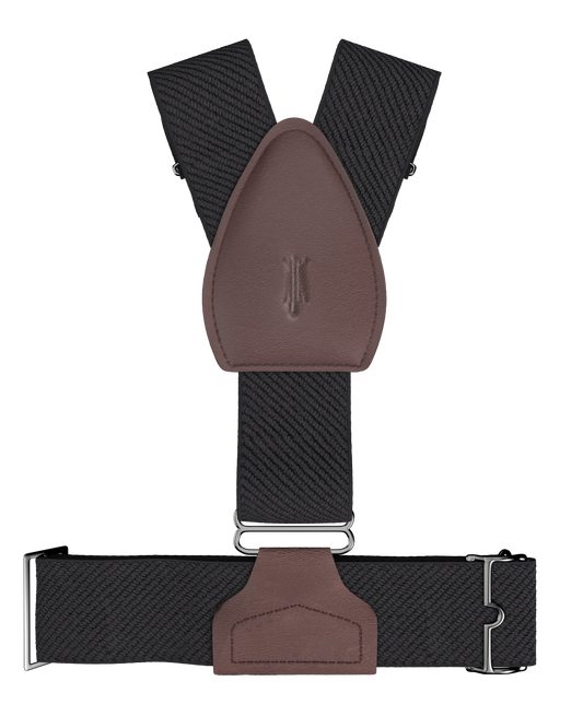 Solid Black Sockless Shirttail Garters - KK & Jay Supply Co.