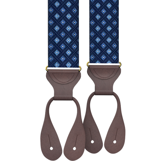 Morningside Silk Suspenders - Navy - KK & Jay Supply Co.