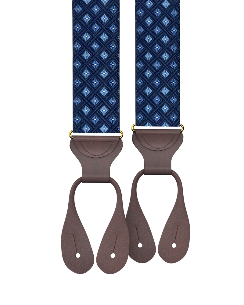 Morningside Silk Suspenders - Navy - KK & Jay Supply Co.