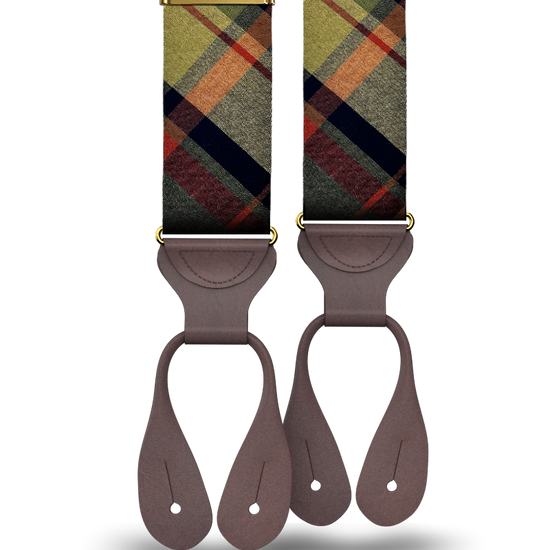 Mount Eden Madras Suspenders - Green - KK & Jay Supply Co.