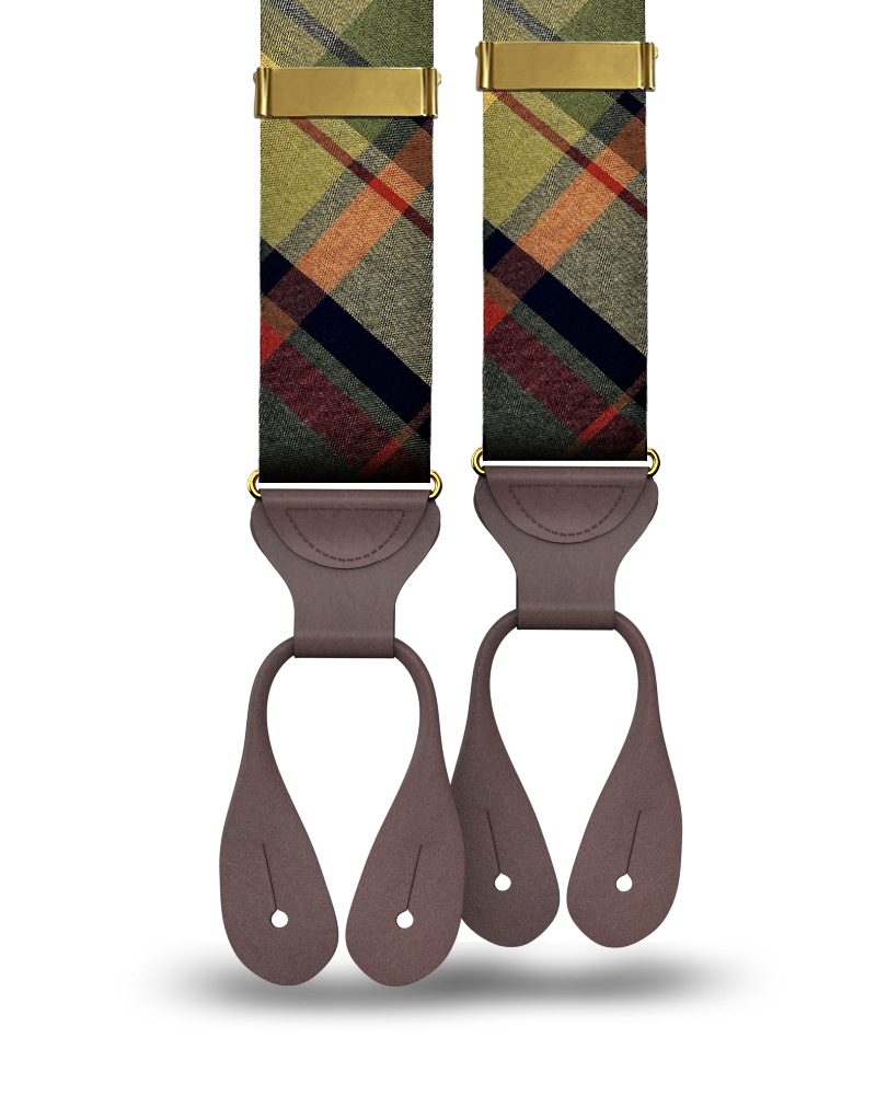 Mount Eden Madras Suspenders - Green - KK & Jay Supply Co.
