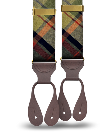 Mount Eden Madras Suspenders - Green - KK & Jay Supply Co.