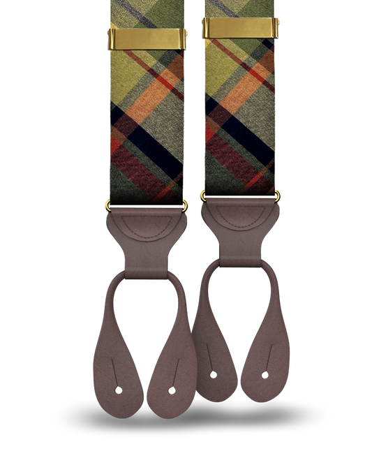 Mount Eden Madras Suspenders - Green - KK & Jay Supply Co.