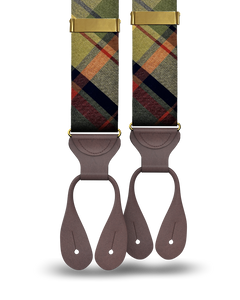 Mount Eden Madras Suspenders - Green
