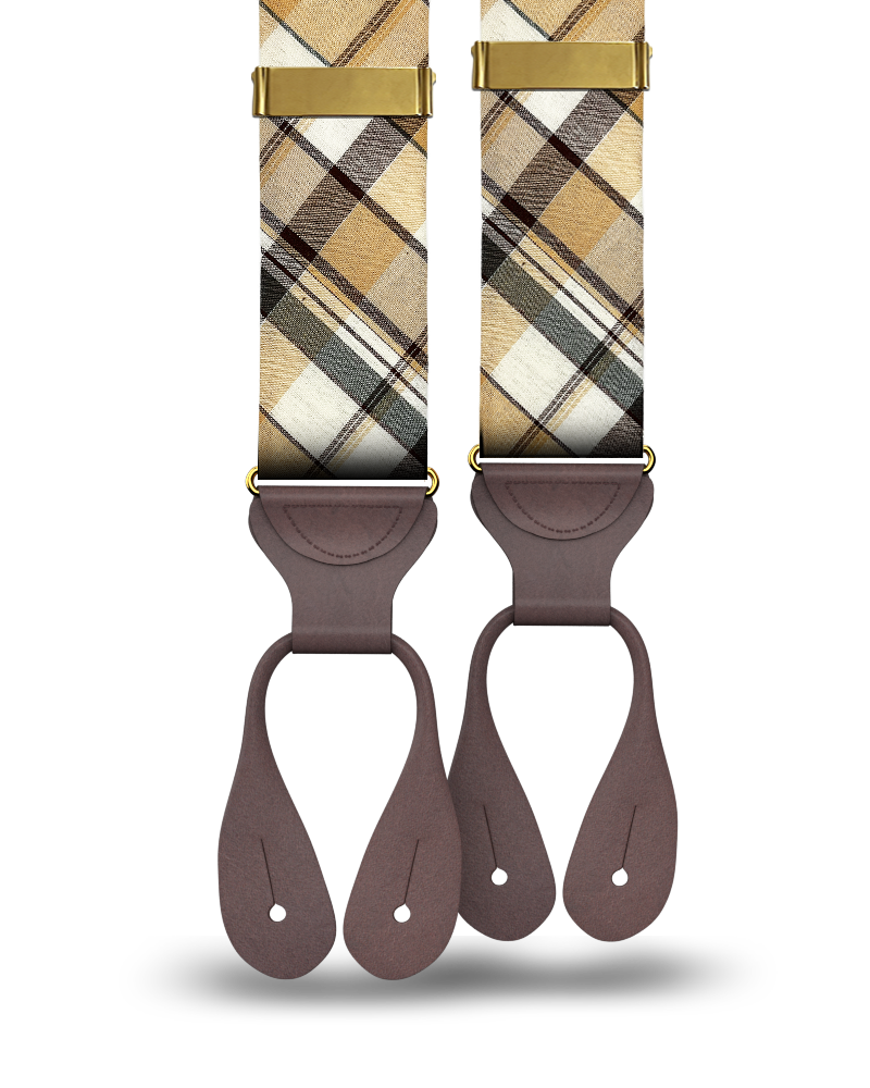 Mount Eden Madras Suspenders - Khaki - KK & Jay Supply Co.