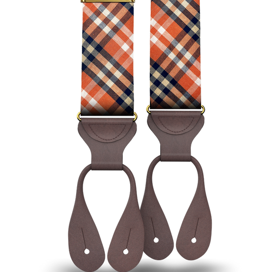 Mount Eden Madras Suspenders - Orange - KK & Jay Supply Co.